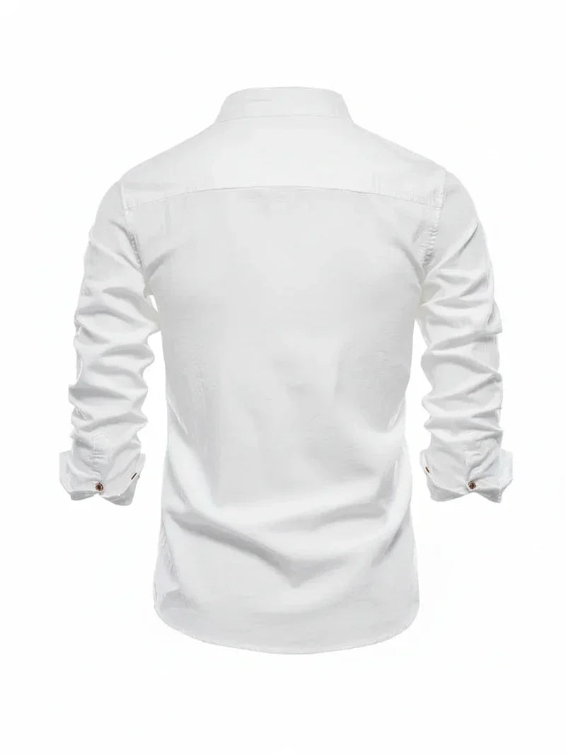 Polo Uomo Collo Alto con Bottoni Stile Casual