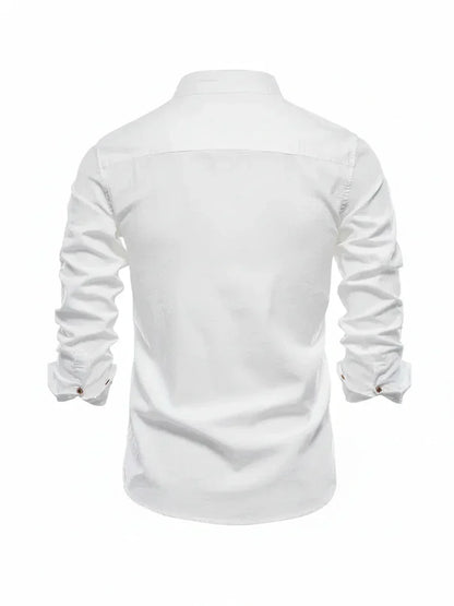 Polo Uomo Collo Alto con Bottoni Stile Casual