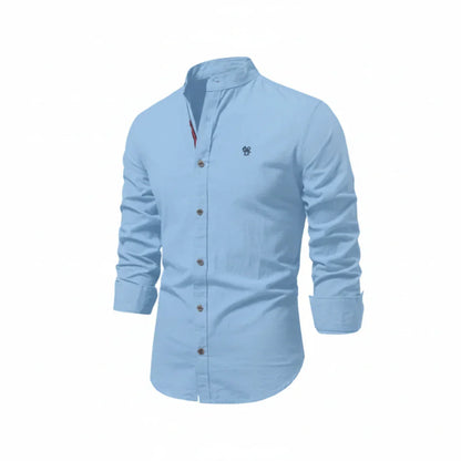 Polo Uomo Collo Alto con Bottoni Stile Casual