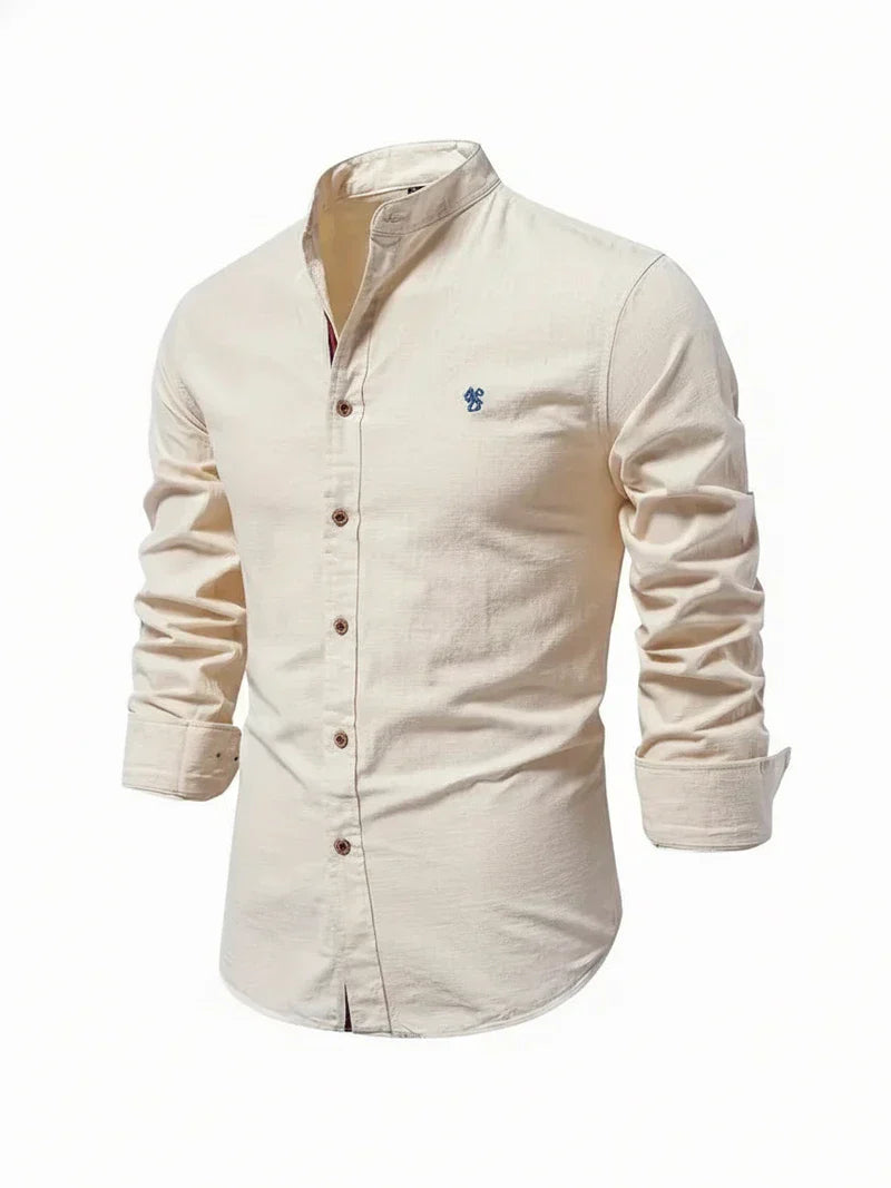 Polo Uomo Collo Alto con Bottoni Stile Casual
