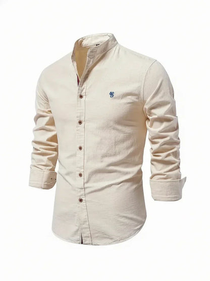 Polo Uomo Collo Alto con Bottoni Stile Casual