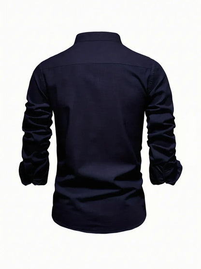 Polo Uomo Collo Alto con Bottoni Stile Casual