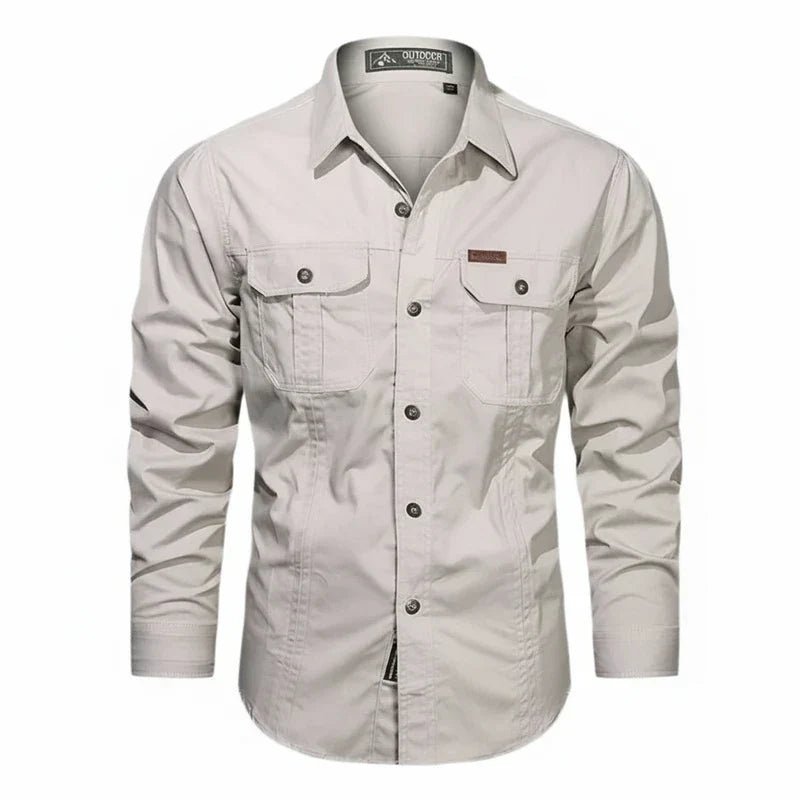 Camicia Uomo Utility Tasche Multiple Bottoni - Brentozzi