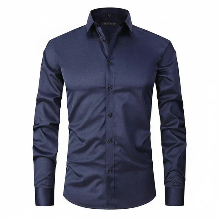Camicia Uomo Manica Lunga Minimal con Bottoni
