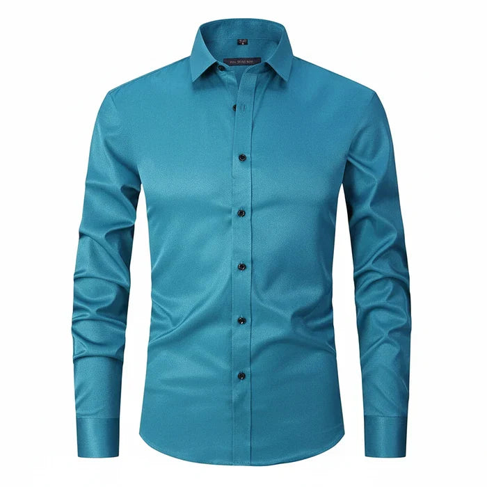 Camicia Uomo Manica Lunga Minimal con Bottoni