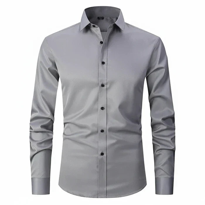 Camicia Uomo Manica Lunga Minimal con Bottoni