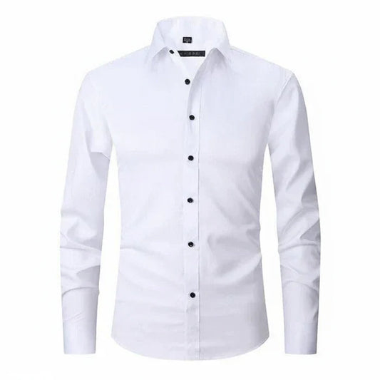 Camicia Uomo Manica Lunga Minimal con Bottoni - Brentozzi