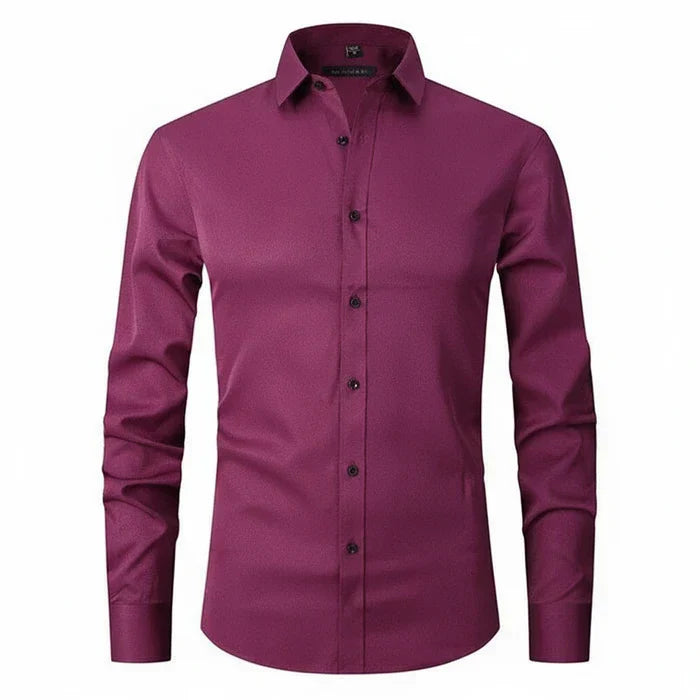Camicia Uomo Manica Lunga Minimal con Bottoni