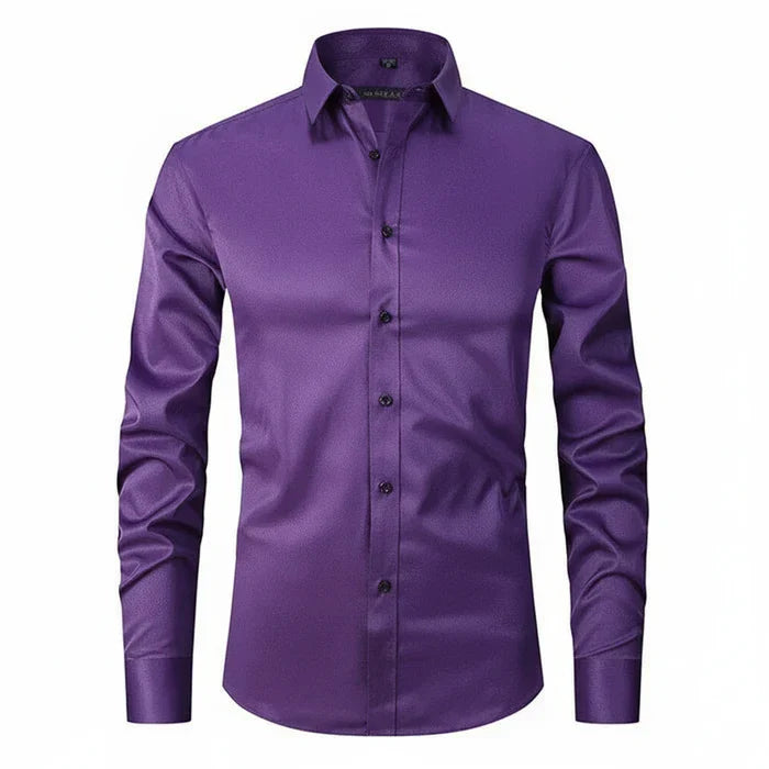Camicia Uomo Manica Lunga Minimal con Bottoni