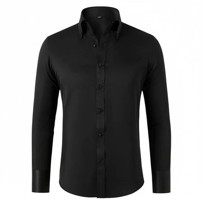 Camicia Uomo Formale Colletto Strutturato con Bottoni