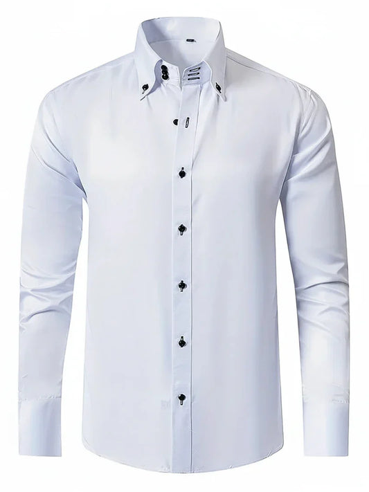 Camicia Uomo Formale Colletto Strutturato con Bottoni - Brentozzi
