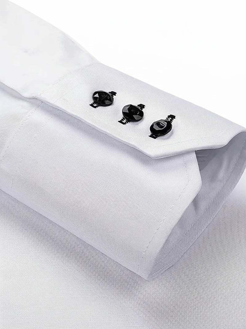 Camicia Uomo Formale Colletto Strutturato con Bottoni