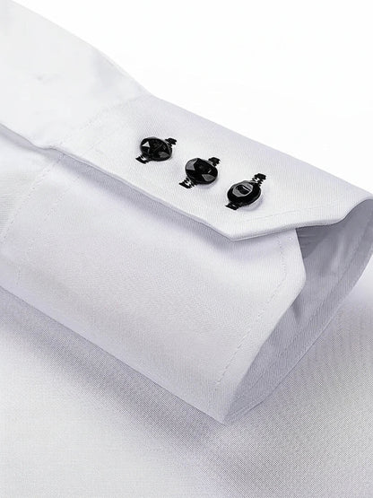 Camicia Uomo Formale Colletto Strutturato con Bottoni