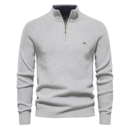 Maglione Uomo in Misto Lana Classico Mezza Zip - Brentozzi