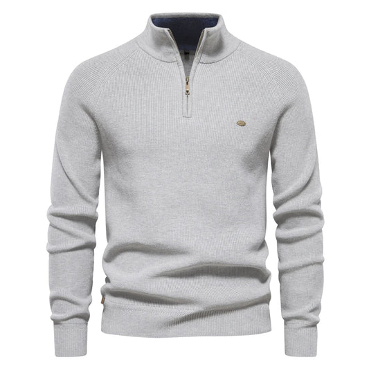 Maglione Uomo in Misto Lana Classico Mezza Zip - Brentozzi