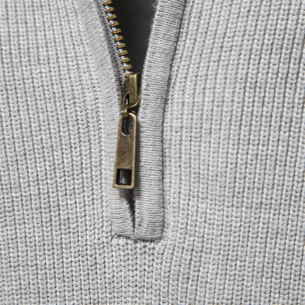 Maglione Uomo in Misto Lana Classico Mezza Zip