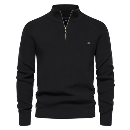 Maglione Uomo in Misto Lana Classico Mezza Zip