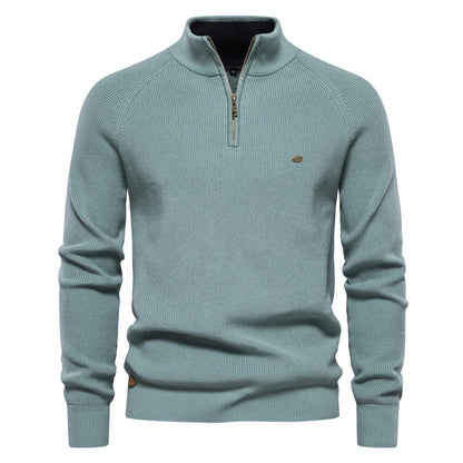 Maglione Uomo in Misto Lana Classico Mezza Zip