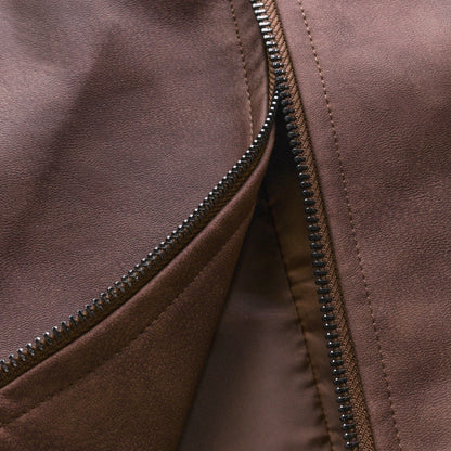 Giacca Uomo in Pelle con Chiusura a Zip