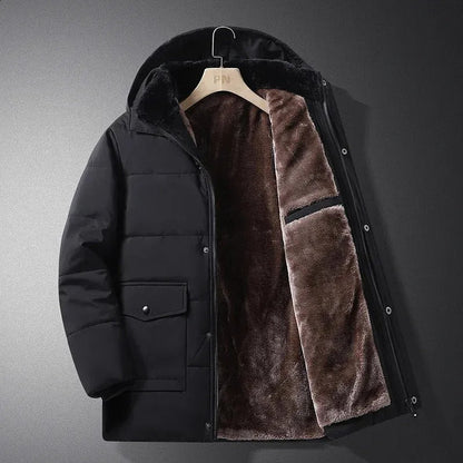 Giacca Invernale Uomo Outdoor con Cappuccio Foderata in Pile - Brentozzi