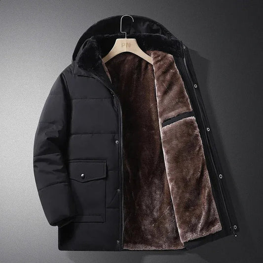 Giacca Invernale Uomo Outdoor con Cappuccio Foderata in Pile - Brentozzi