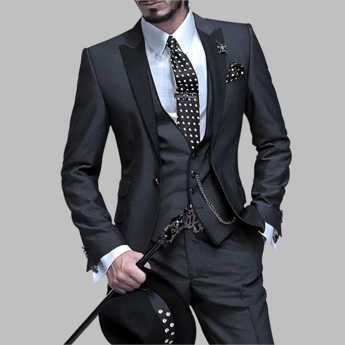 Abito Cerimonia Uomo Completo Tre Pezzi Elegante