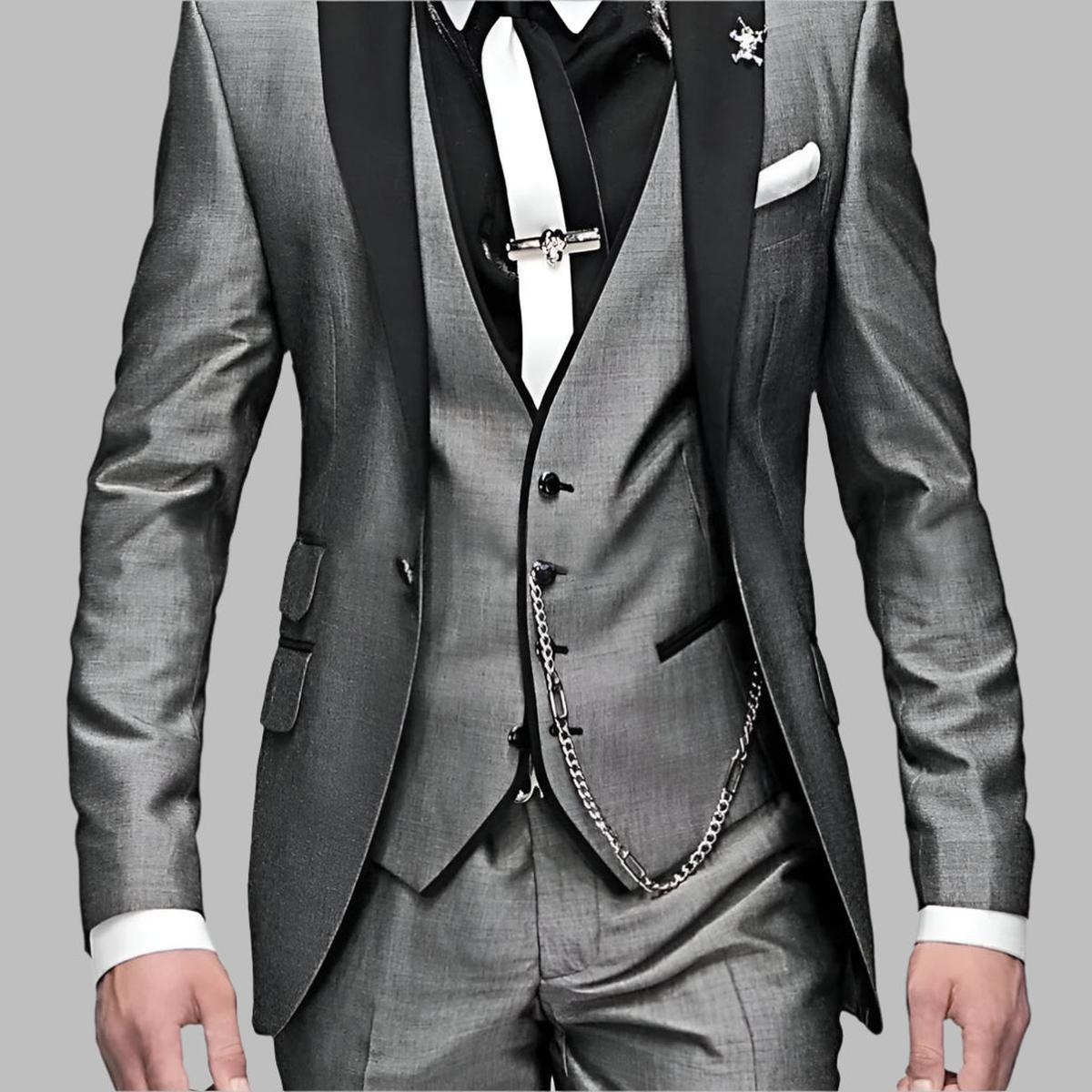 Abito Cerimonia Uomo Completo Tre Pezzi Elegante