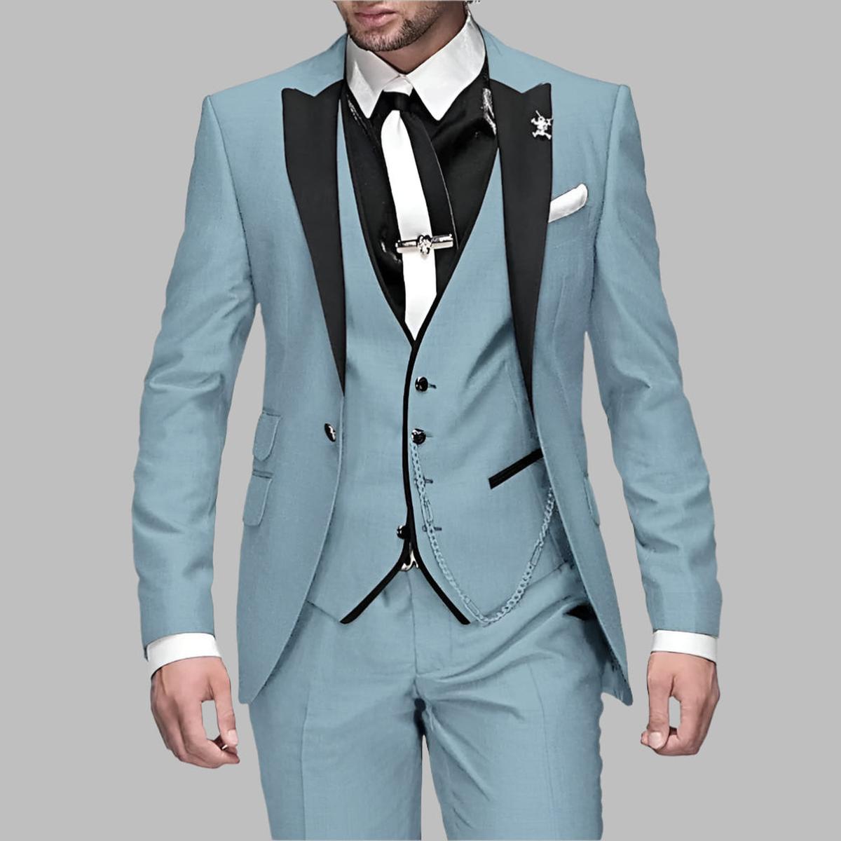 Abito Cerimonia Uomo Completo Tre Pezzi Elegante