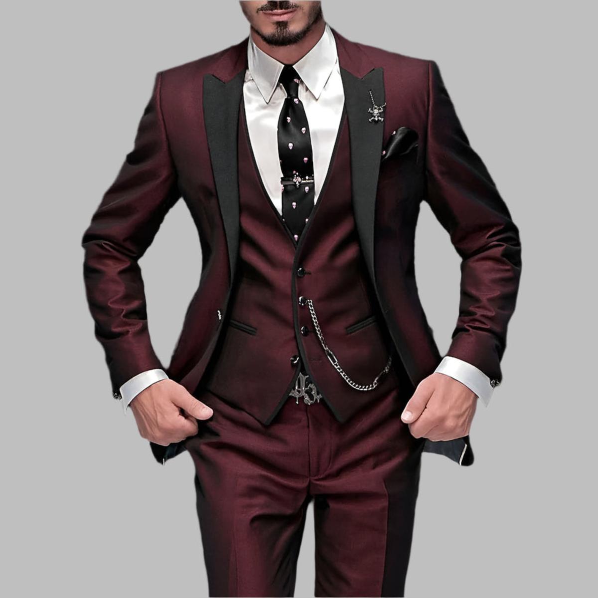 Abito Cerimonia Uomo Completo Tre Pezzi Elegante