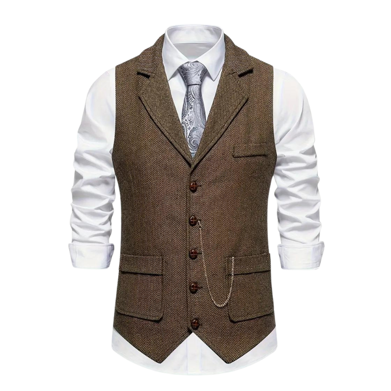 Gilet Uomo Formale con Rever Elegante - Brentozzi