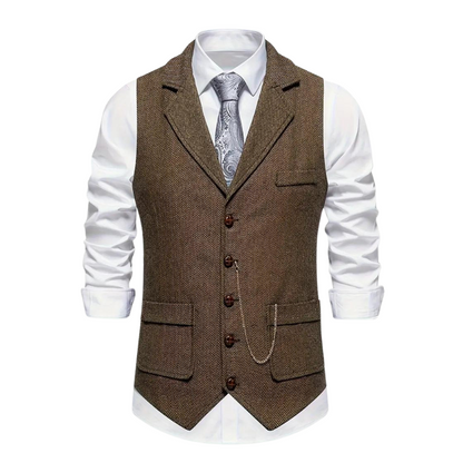 Gilet Uomo Formale con Rever Elegante - Brentozzi