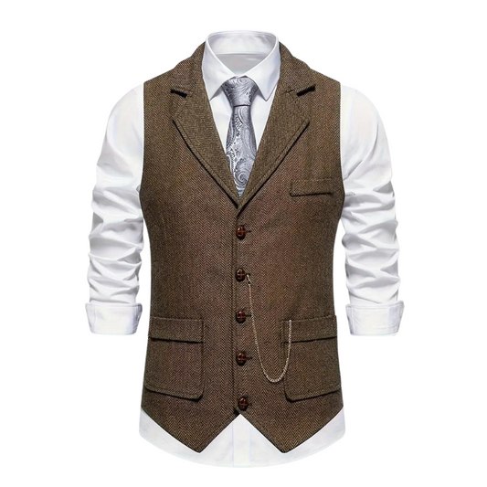 Gilet Uomo Formale con Rever Elegante - Brentozzi