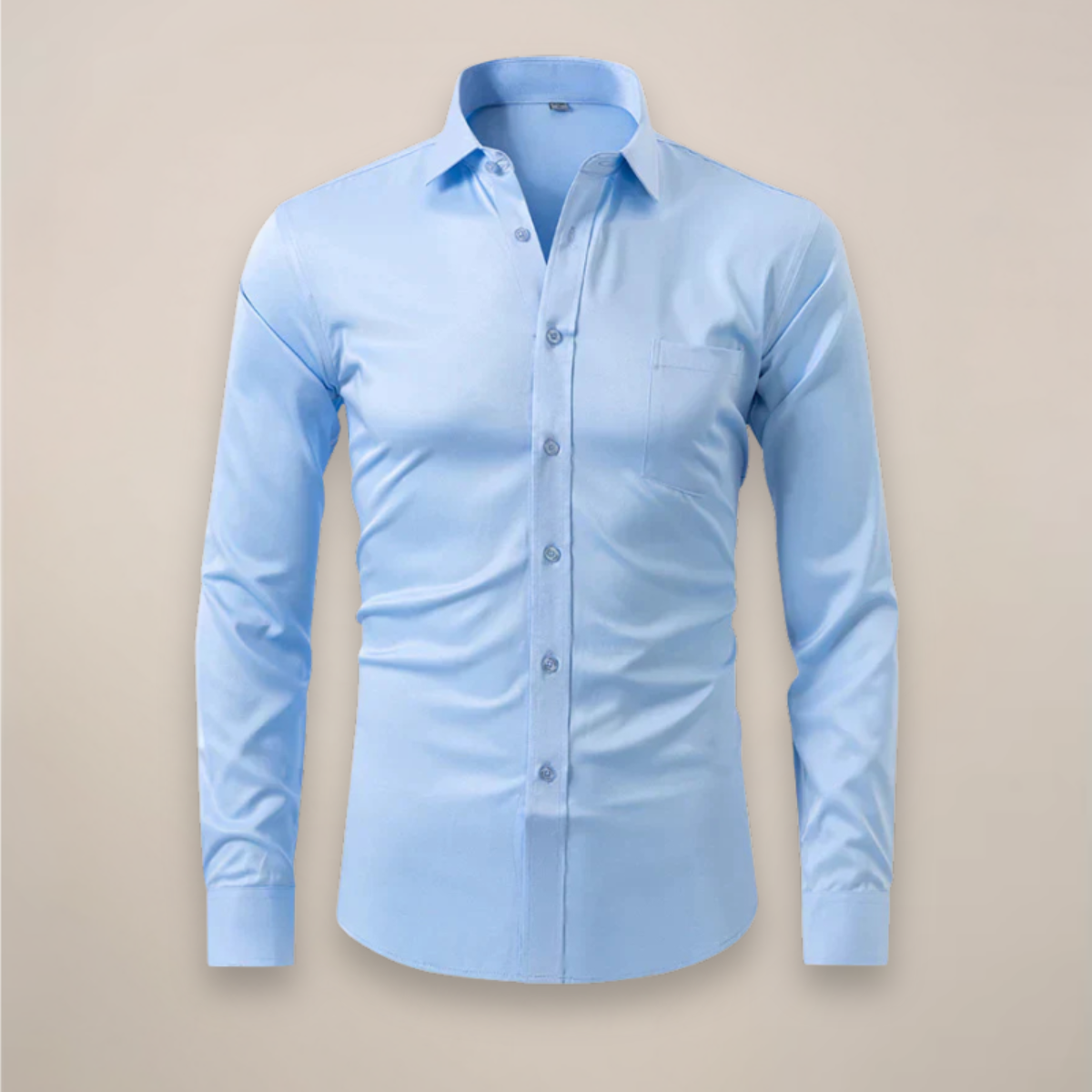 Camicia Uomo Business Manica Lunga Con Bottoni Traspirante