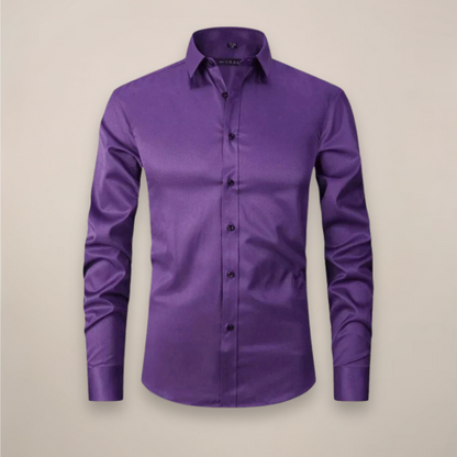 Camicia Uomo Business Manica Lunga Con Bottoni Traspirante