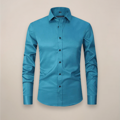 Camicia Uomo Business Manica Lunga Con Bottoni Traspirante