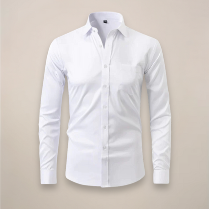 Camicia Uomo Business Manica Lunga Con Bottoni Traspirante