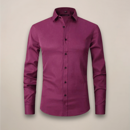 Camicia Uomo Business Manica Lunga Con Bottoni Traspirante