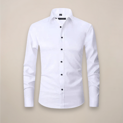 Camicia Uomo Business Manica Lunga Con Bottoni Traspirante