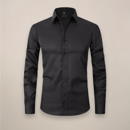 Camicia Uomo Business Manica Lunga Con Bottoni Traspirante