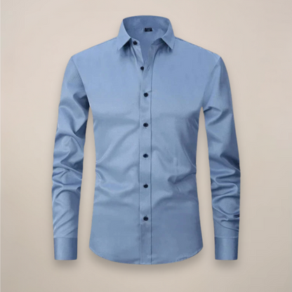 Camicia Uomo Business Manica Lunga Con Bottoni Traspirante