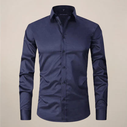 Camicia Uomo Business Manica Lunga Con Bottoni Traspirante