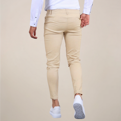 Pantaloni Chino Uomo Business Slim Fit Casual
