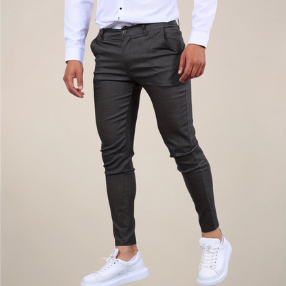 Pantaloni Chino Uomo Business Slim Fit Casual