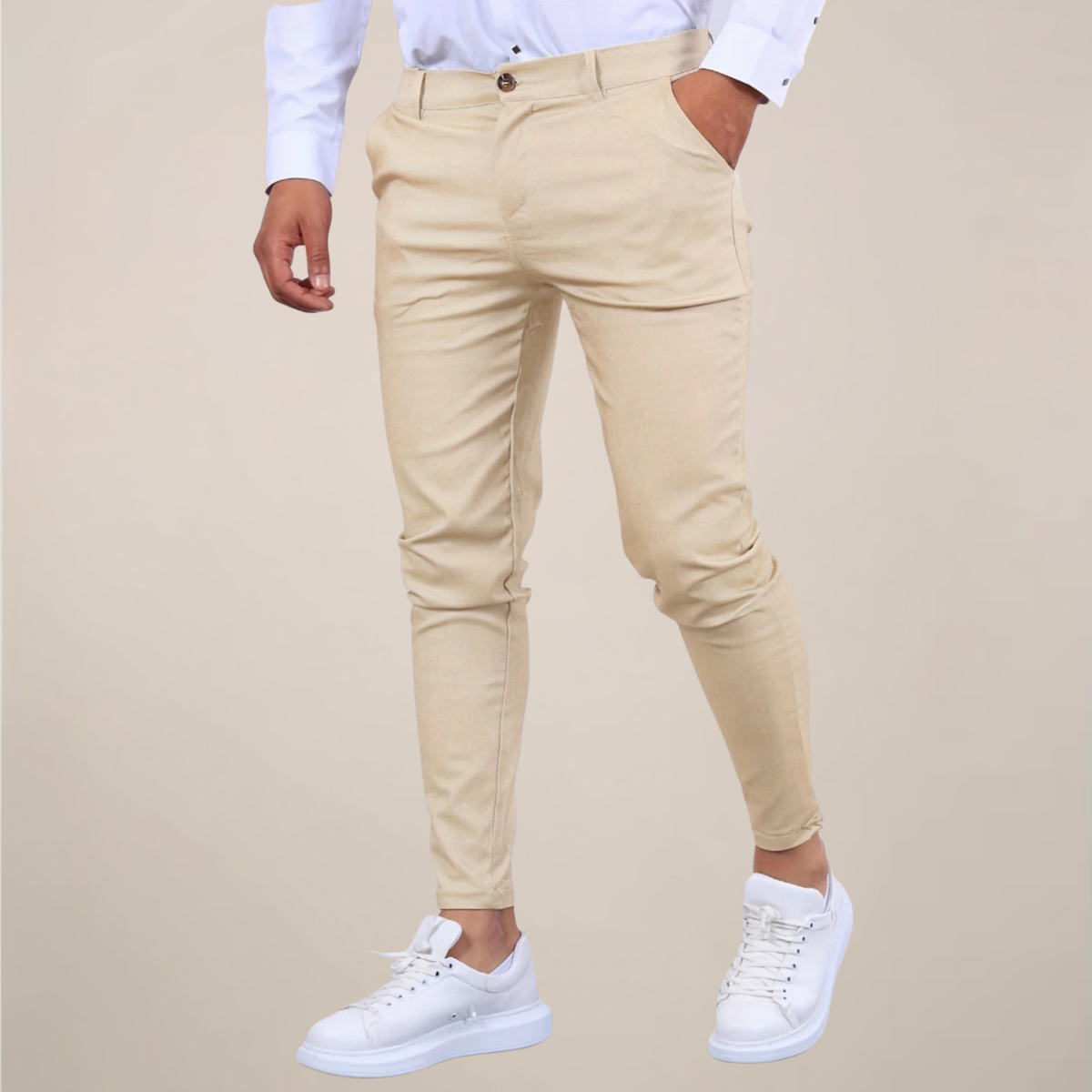 Pantaloni Chino Uomo Business Slim Fit Casual - Brentozzi