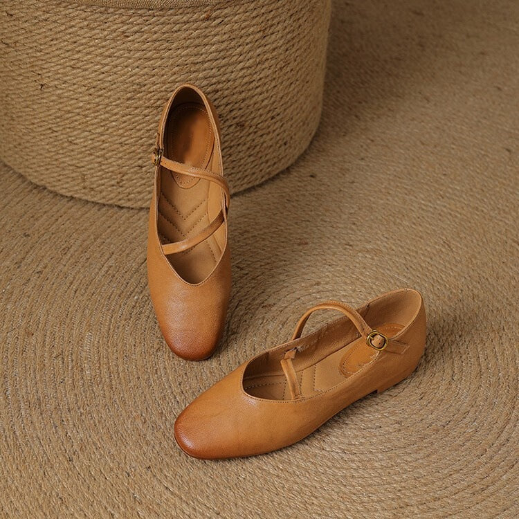 Mila | Scarpe Donna Mary Jane Pelle Doppio Cinturino Fibbia 2
