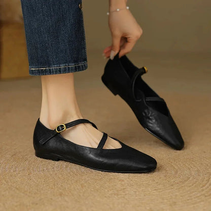 Mila | Scarpe Donna Mary Jane Pelle Doppio Cinturino Fibbia 3