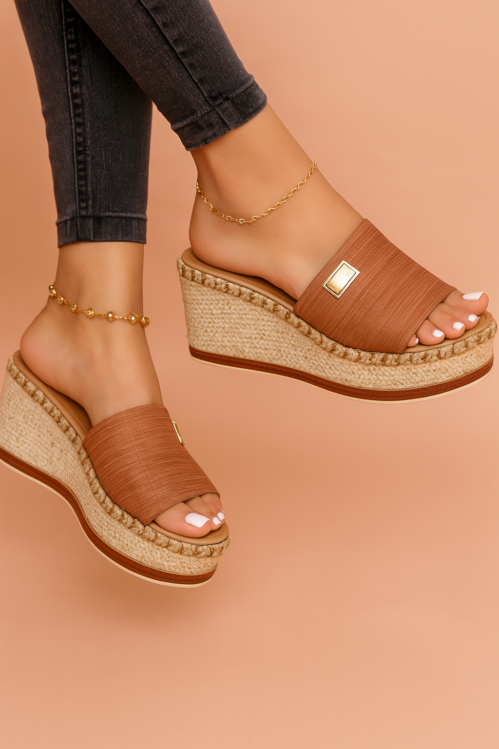 Millie | Sandali con zeppa intrecciata 2