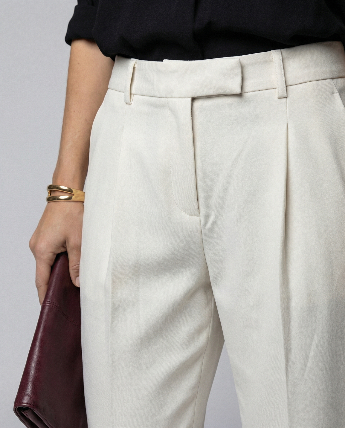 Pantaloni Donna Eleganti Vita Alta Slim
