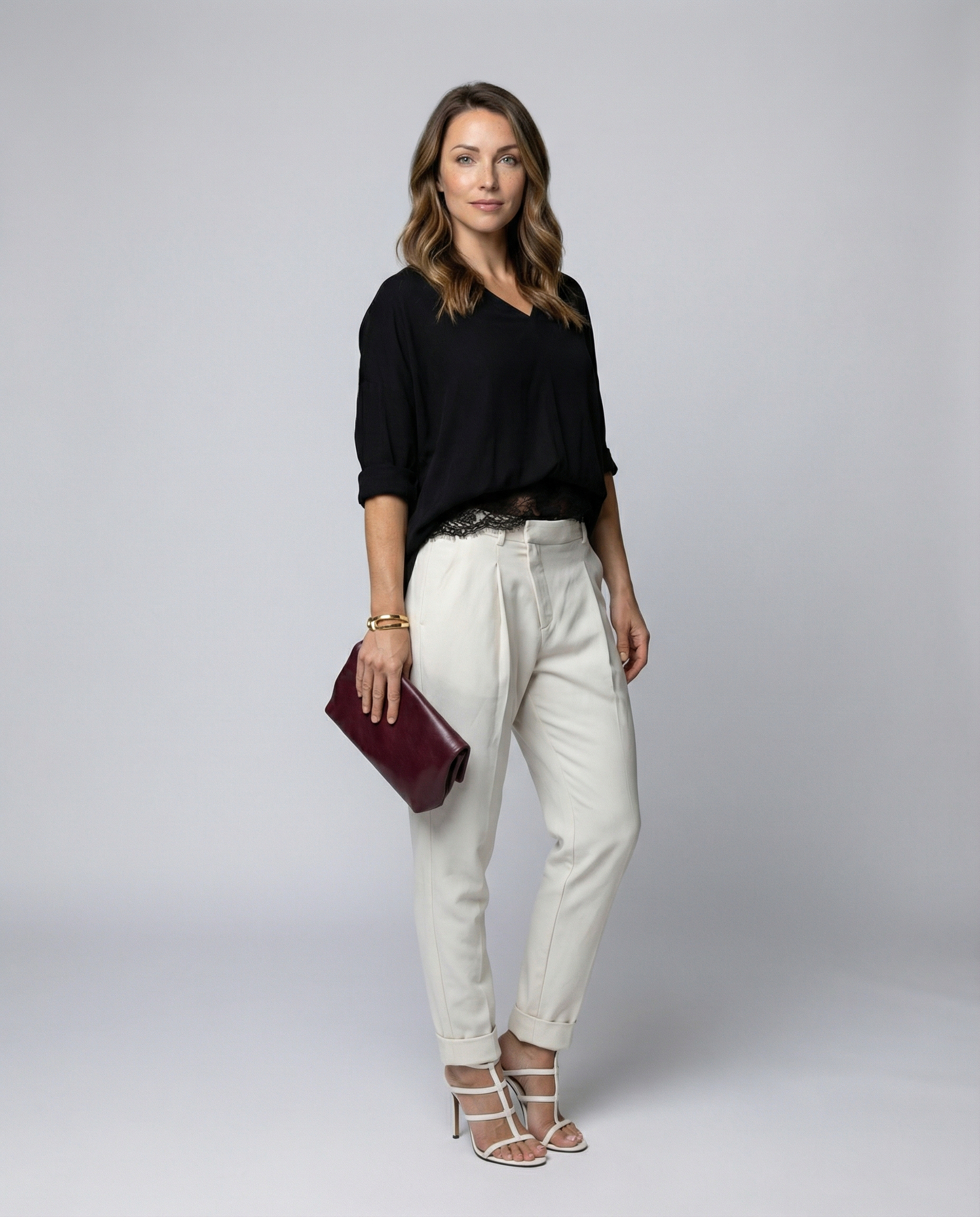 Pantaloni Donna Eleganti Vita Alta Slim - Brentozzi