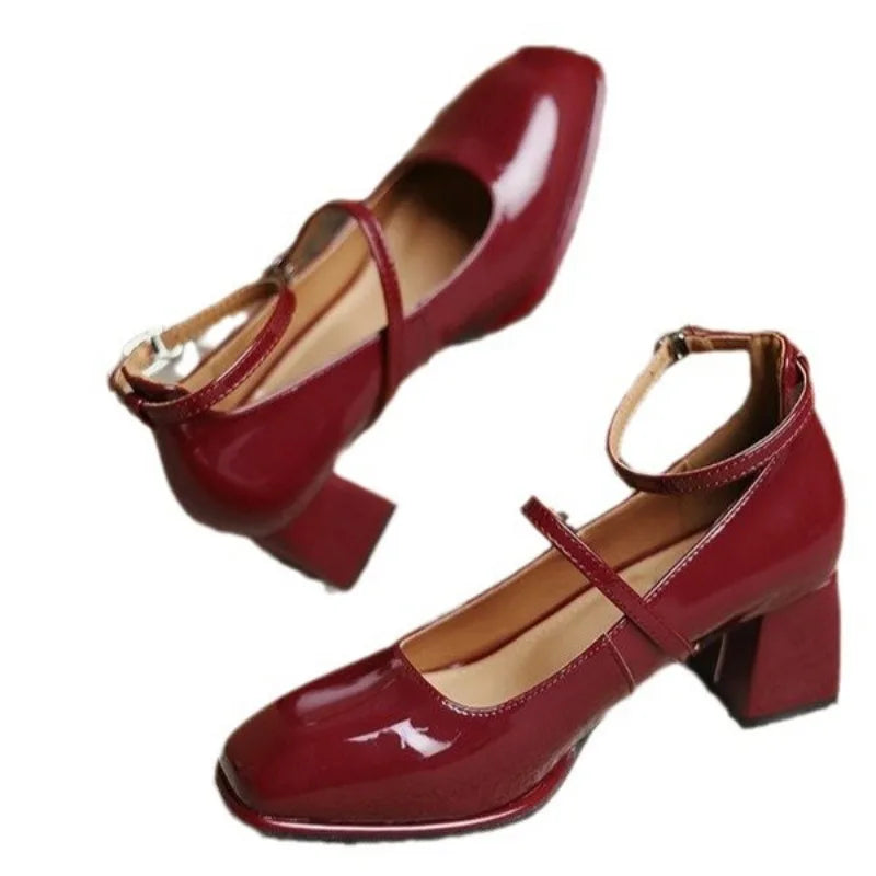 Miranda | Scarpa da Donna Mary Jane Doppio Cinturino Tacco Blocco 3